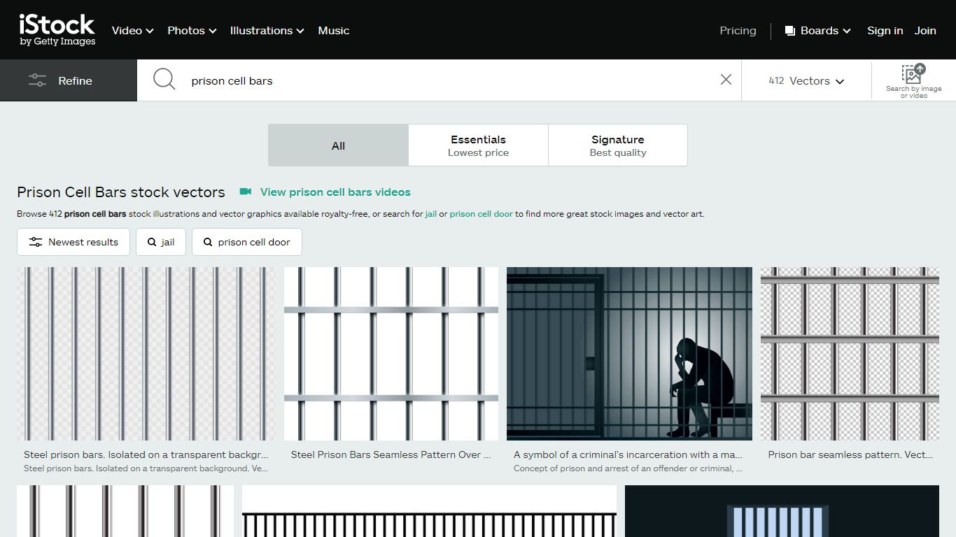 Prison Cell Bars stock vectors - iStock