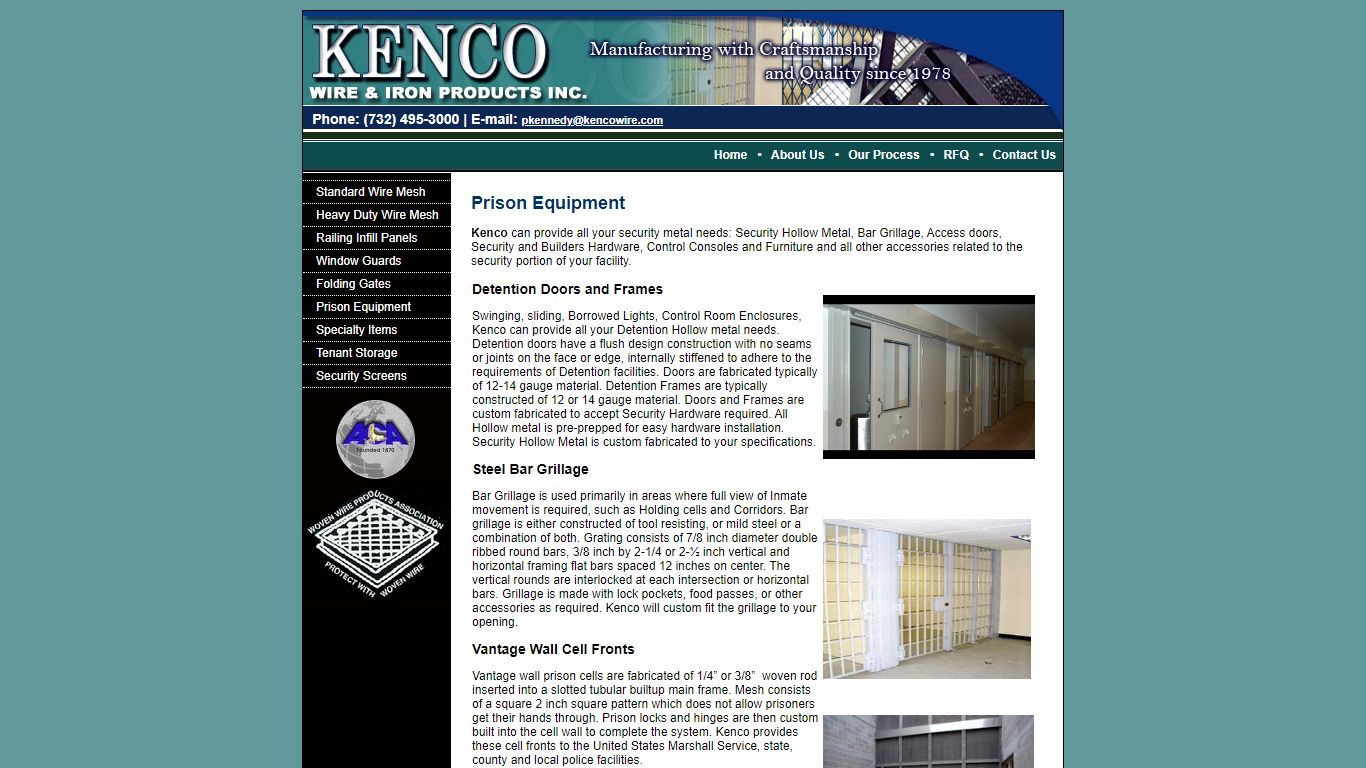 Prison Equipment | Kenco Wire & Iron Products, Inc.